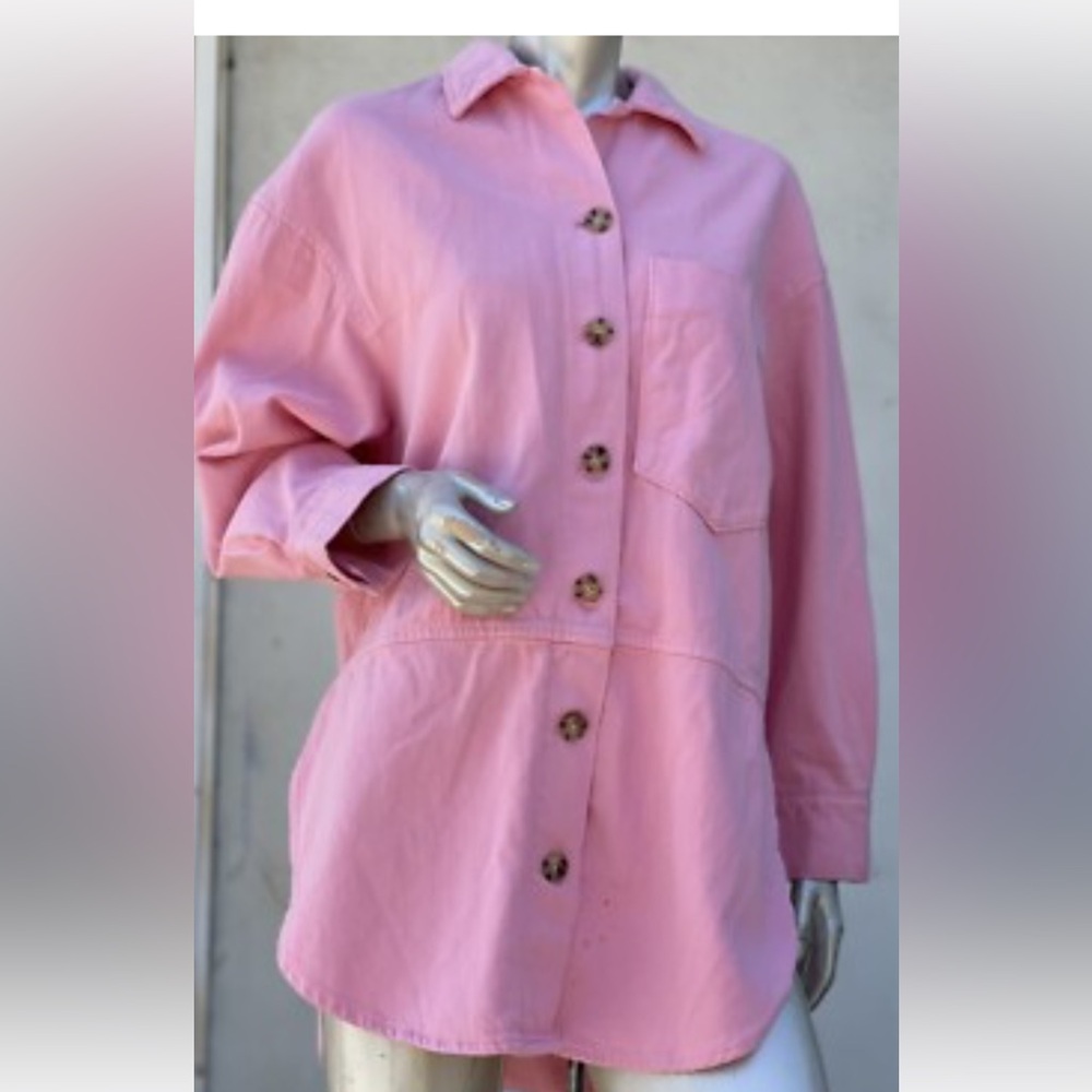 Zara Pink Button-Down Shirt